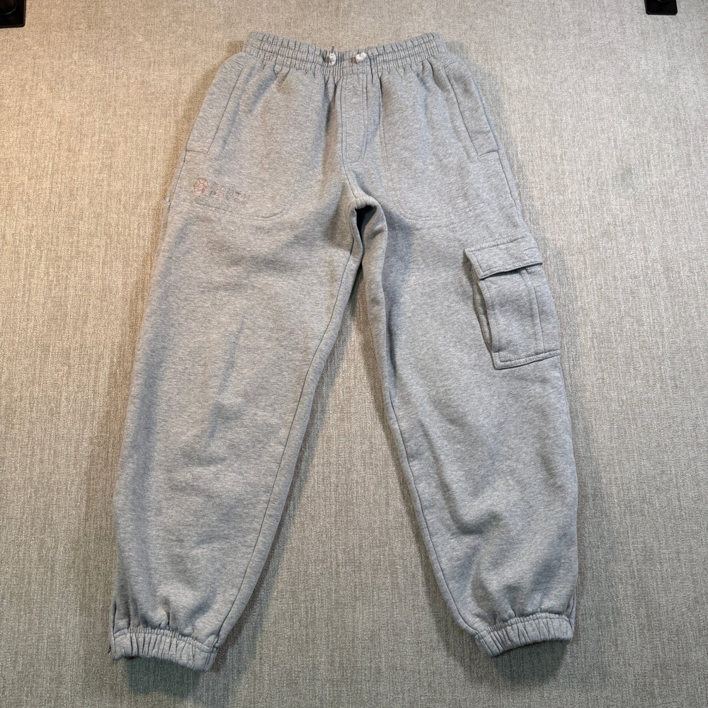 Southpole Mens Gray Cargo Sweatpants Fleece Joggers Size M 12-14 RN82628